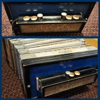 🪗🎶Schönes ,antikes Akkordeon-1920 steel Bronze Reeds