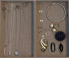 Modeschmuck-Konvolut, silber (16)