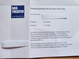 Gutschein für Theater an der Effingerstrasse, Bern