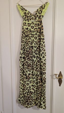 Jot Women's Summer Dress, Green Leopard Print, Size M