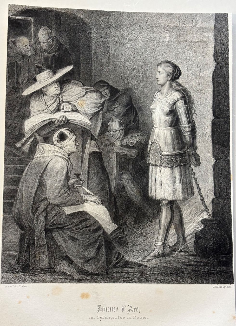 Grafiken & Lithographien: Lithographie 1876 - Jeanne d' Arc – Gebraucht aus Frauenfeld von Merk52