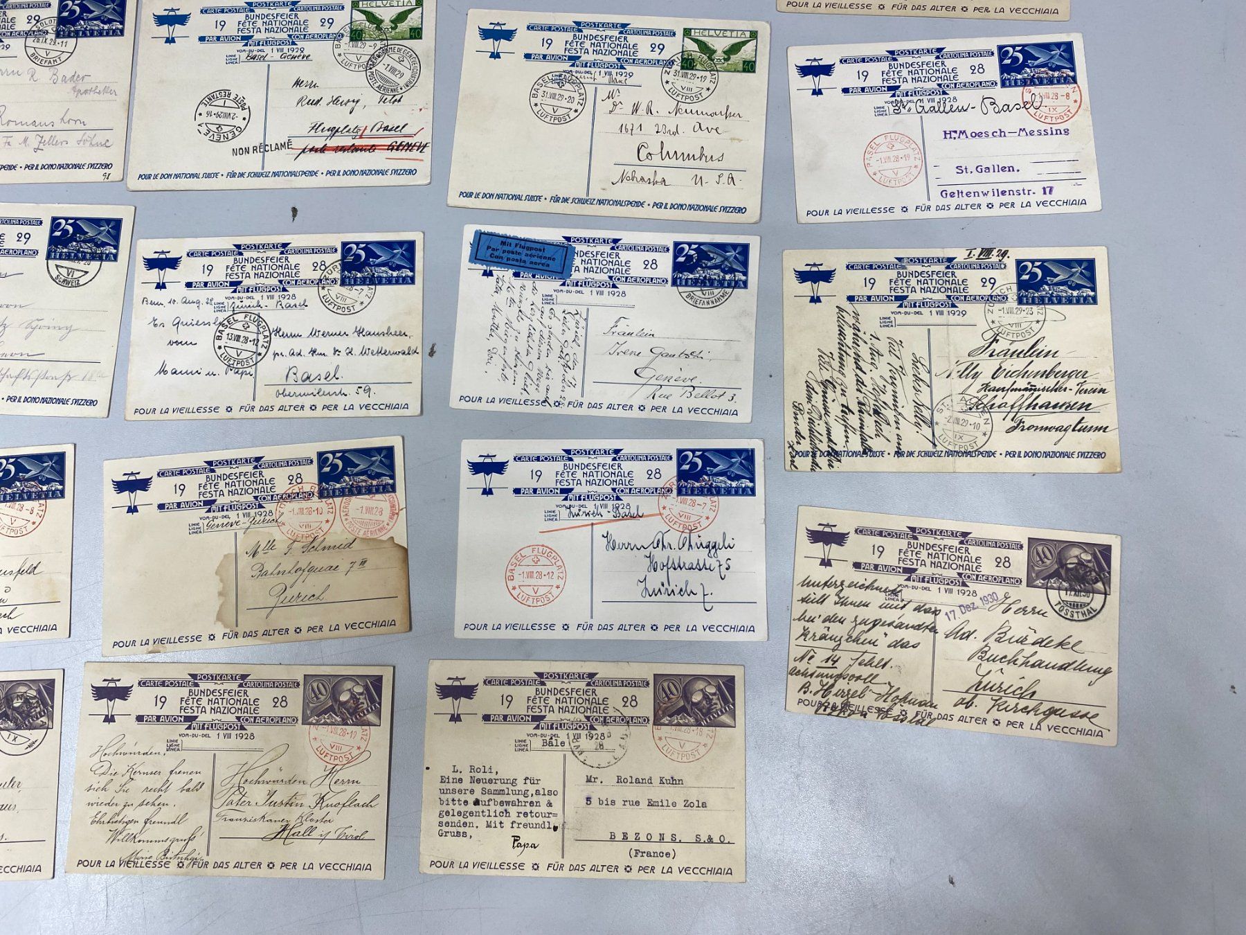 Tutti i francobolli: LOT Flugpost Bundesfeier-Karten /i471 – Usato da Bern venduto da JMsoehne1987 3