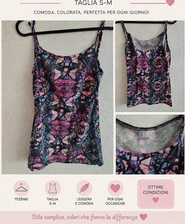Tezenis Camicette, T-shirt & Top: Canottiera Tezenis – Usato da Davesco-Soragno venduto da Mia_sii