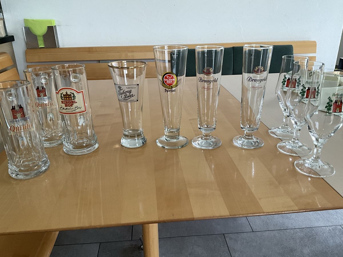 Bicchieri: Biersammlung: 10 Biergläser, verschiedene Marken – Usato da möhlin venduto da Suter1234