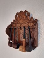 Présentoir à Pipes d'Epoque Sculpté sur Bois - 6 supports