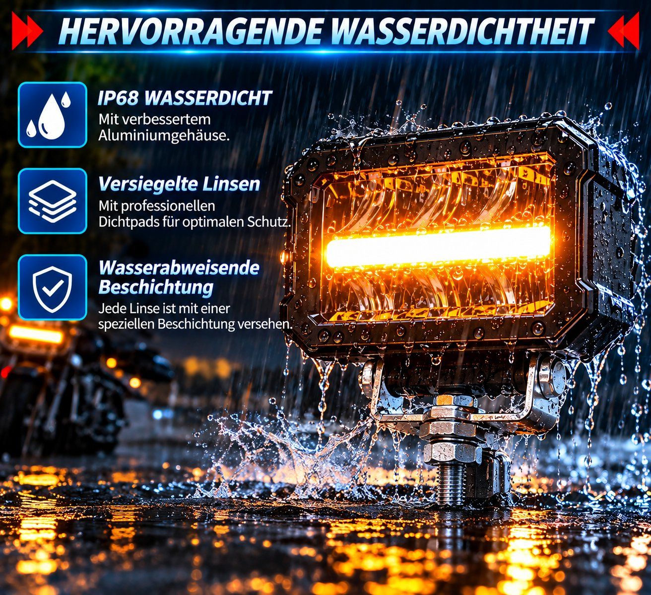 Phares: 2x LED Zusatzscheinwerfer 46W E-geprüft ECE NEU!!! – Neuf avec emballage d'origine à Untersiggenthal par customs 4
