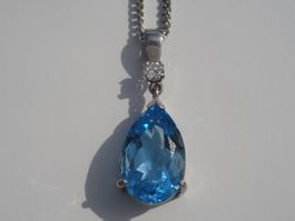 Kette Weissgold 750 mit Topas