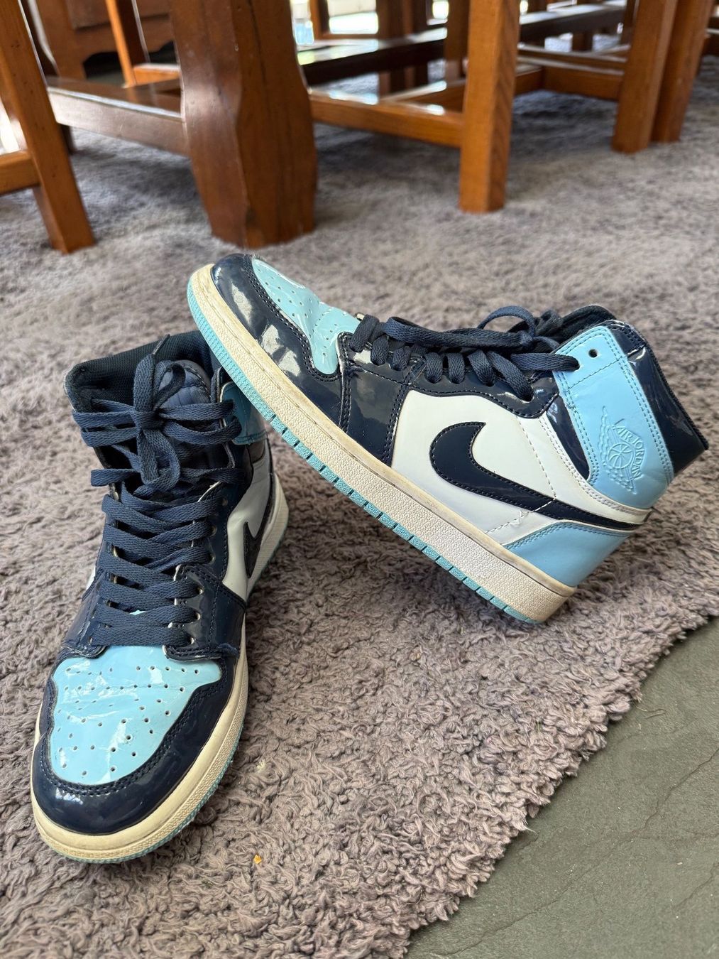 Nike Scarpe da uomo: Chaussures bleues NIKE Jordan – Usato da Prez-vers-Siviriez venduto da mar_n29z