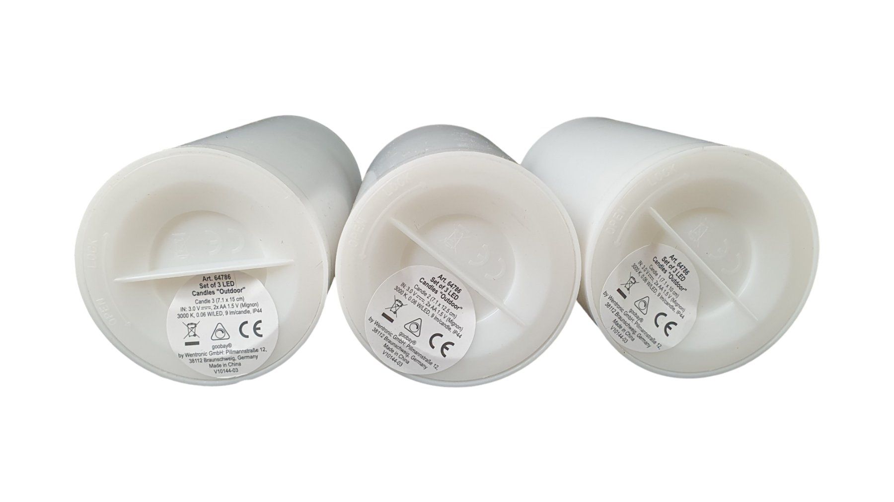 Candele: GOOBAY LED-Kerzen Outdoor 3er-Pack – Nuovo e nell'imballaggio originale da Wangen b. Olten venduto da Restwert_Wangen 1