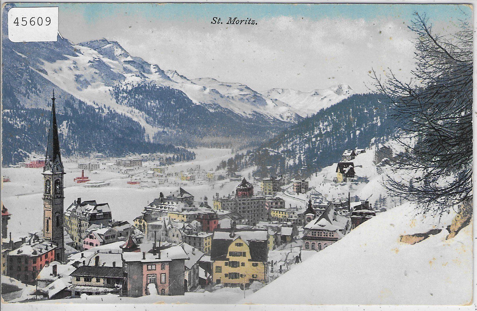Ansichtskarten: St. Moritz im Winter - Litho – Gebraucht aus Ettingen von Kartenplanet
