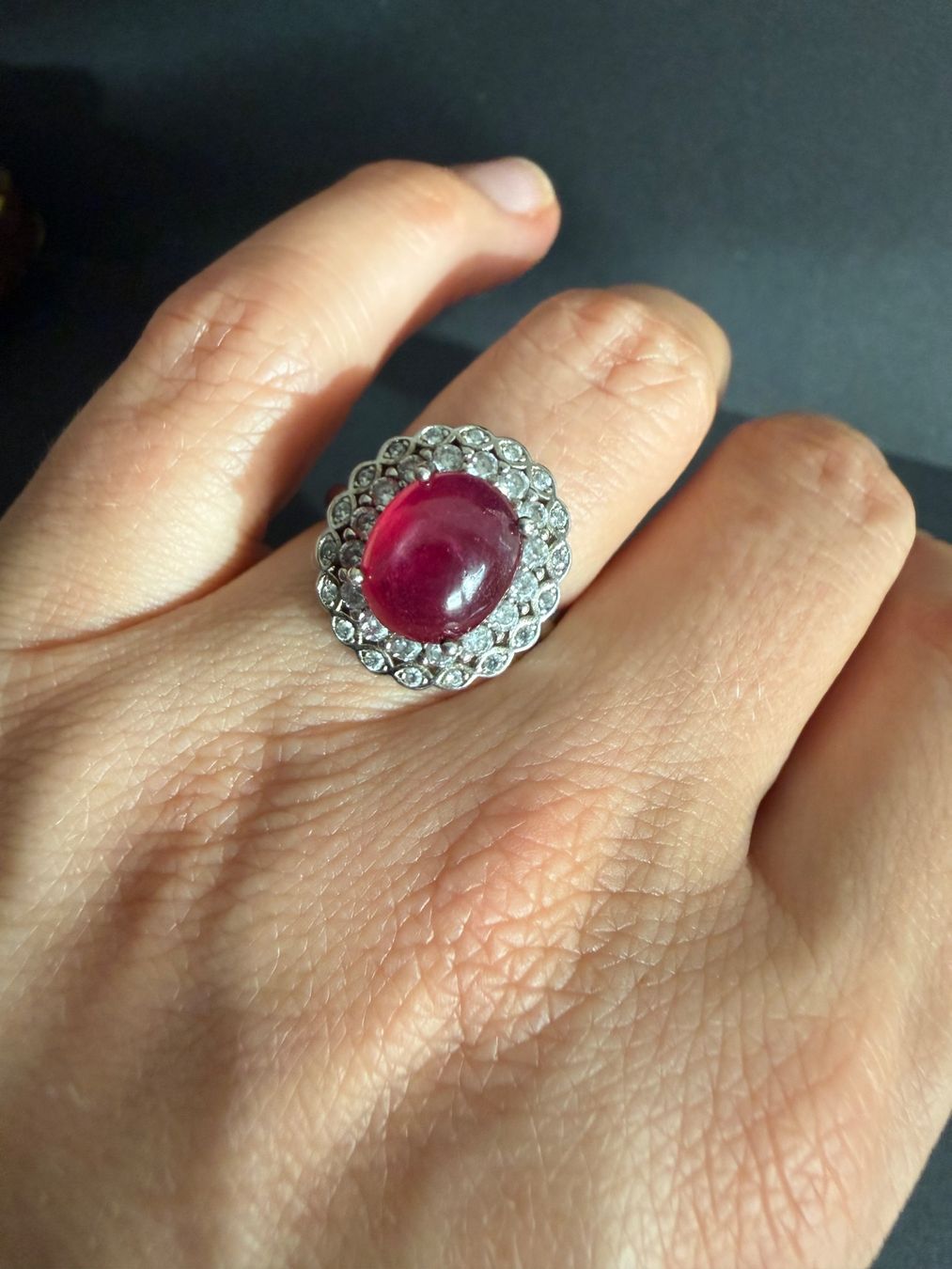 Anelli: Vintage Silber Ring mit Rubin 925 – Usato da Spiegel b. Bern venduto da Rogger72 6