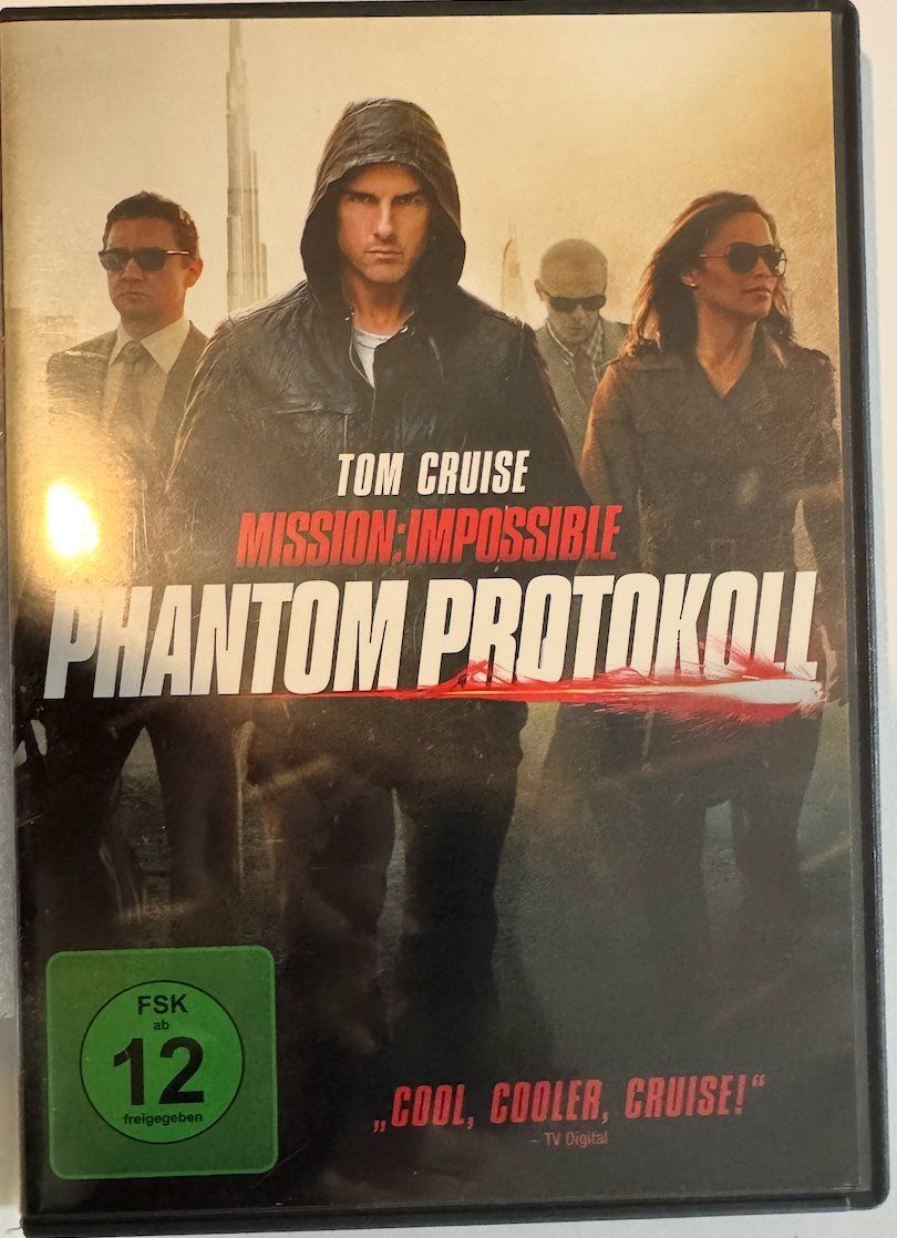 Tutti i DVDs: DVD   PHANTOM PROTOKOLL mit TOM CRUISE – Usato da Wisen venduto da gigisna