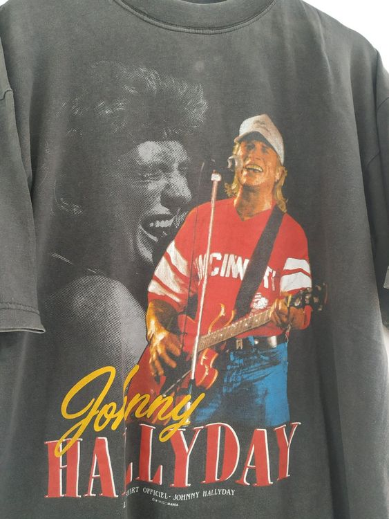 T shirt discount johnny hallyday vintage