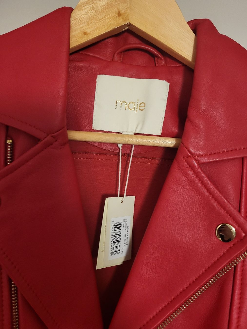 Maje Giacche: Maje Echtleder Bikerjacke – Usato da Lachen SZ venduto da Banane3 1
