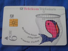 Telefonkarte Telekom Fisch Motiv gebraucht 6 DM Wert