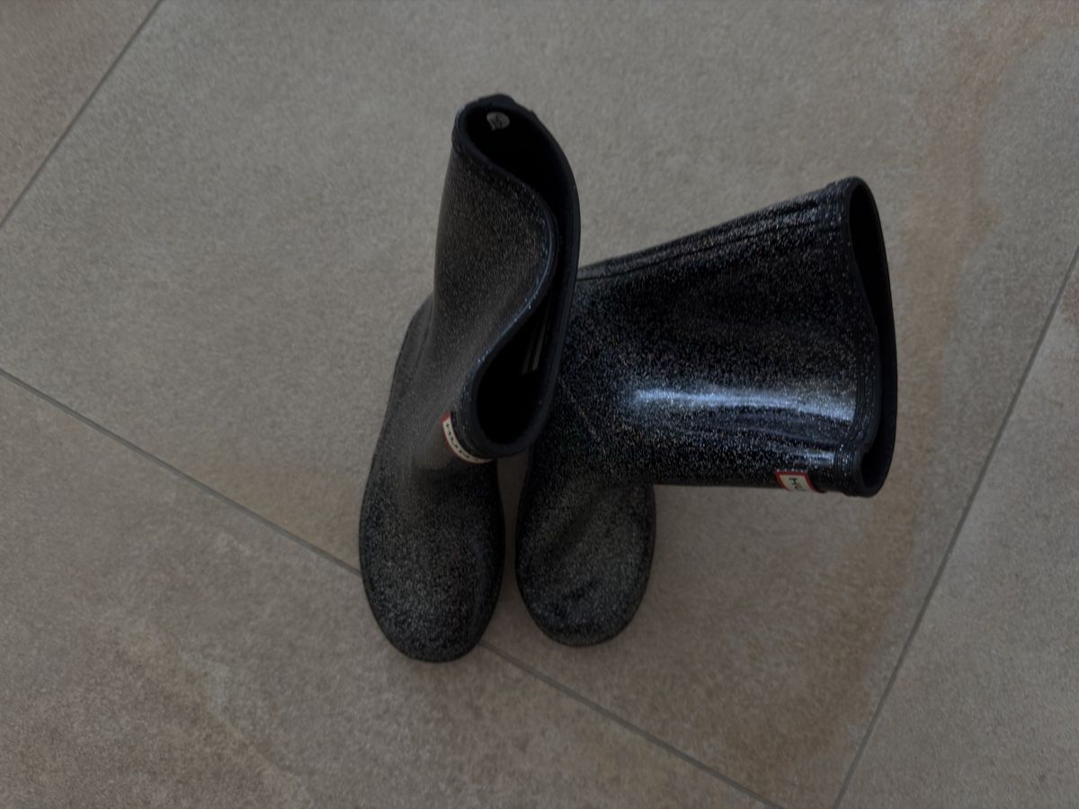 Hunter Scarpe per ragazze: Hunter Rain Boots, Black Glitter, EU 31 – Usato da Bernex venduto da Oma44 2