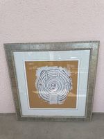 FRAMED ABSTRACT WALL ART (CIRCA 85 X 85CM)
