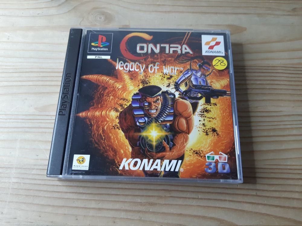 PLAYSTATION PS1 GAME CONTRA LEGACY OF WAR W CASE & MANUAL KONAMI RARE COMPLETE