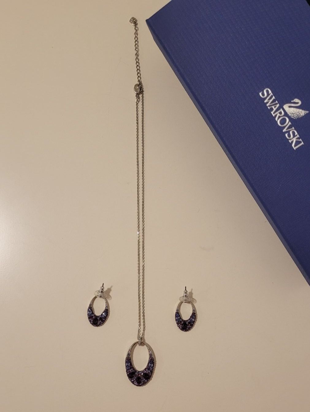 Swarovski Catenine: Swarovski Set lila violett – Usato da Schaan venduto da car_wrv2 2