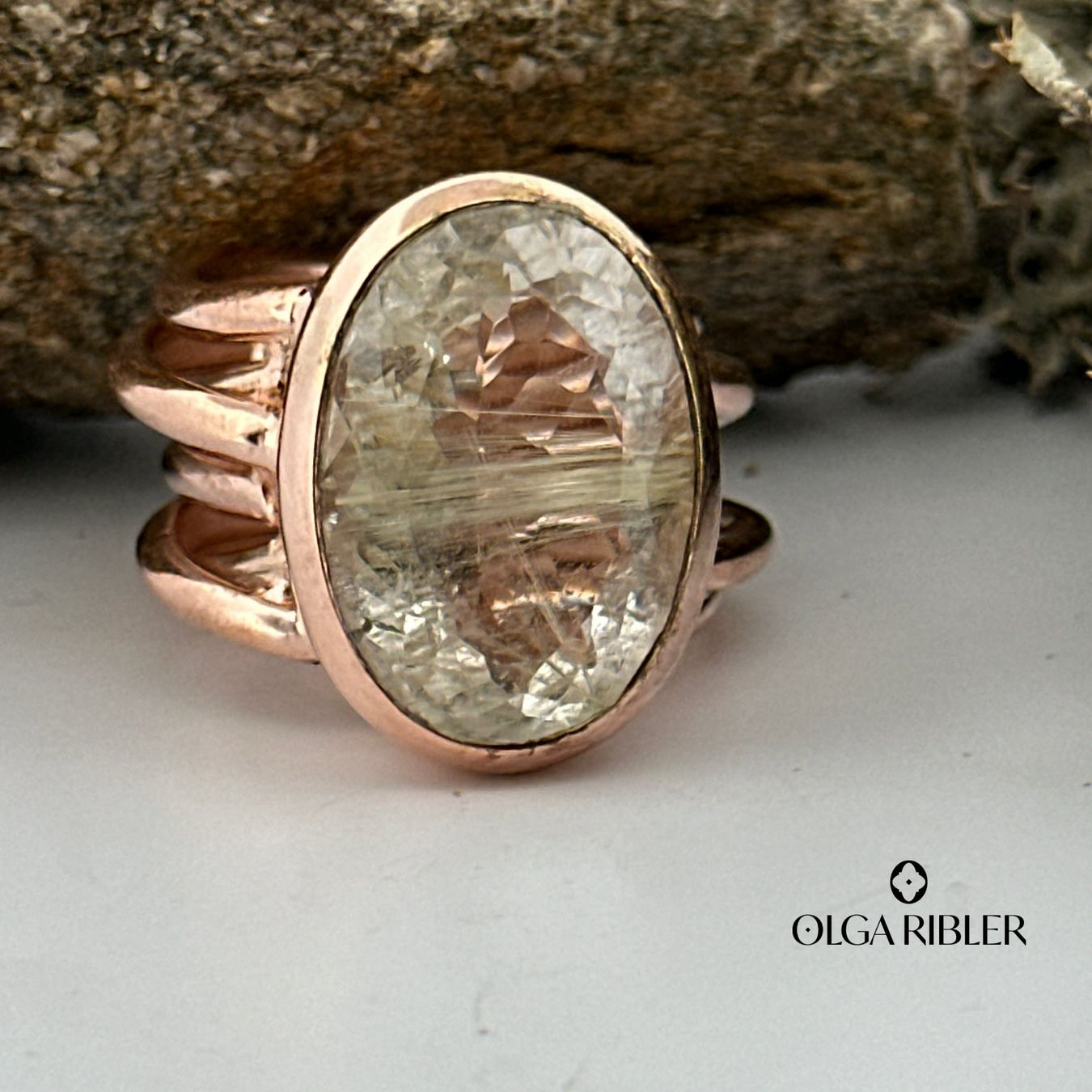 Olga Ribler Anelli: Unikate Silber Ring 925 Grösse 56 mit Rutilquarz – Nuovo (secondo la descrizione) da Luzern venduto da Schmuckoutlet 7