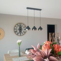 Lampe suspension tendance noir et rosé