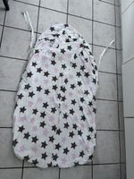 Grosse Zewi Decke 90 x 200 Sterne Weiss, rosa  