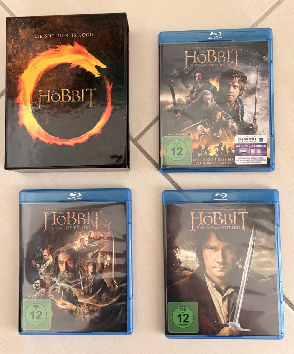 Tutti i DVDs: Der Hobbit Spielfilm Trilogie Blu-ray – Usato da Zürich venduto da TomoDiez