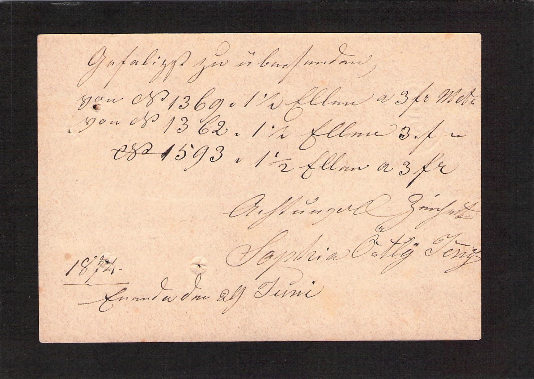 Tutti i francobolli: Uznach SG , Carte-correspondance 29.Juni 1874 – Usato da Reichenburg venduto da Pipo-67 1