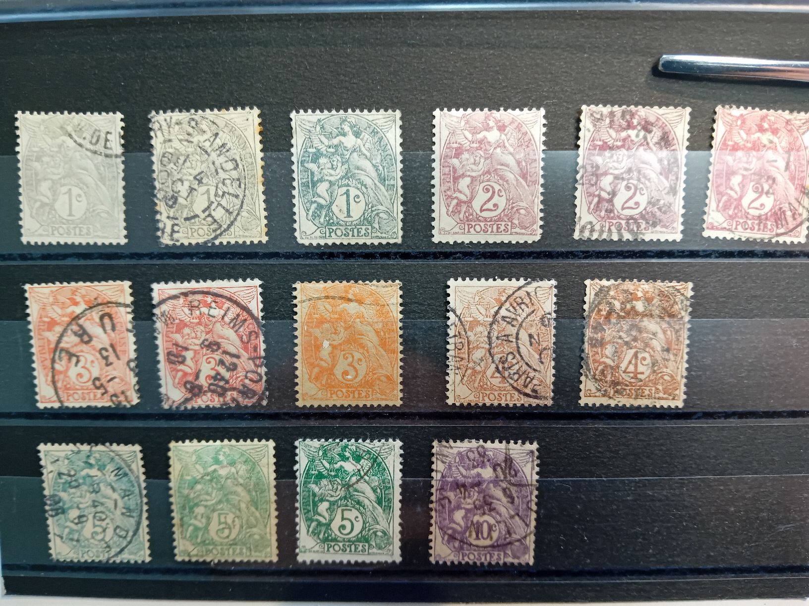 Alle Briefmarken: 1900-29 Type blanc. Serie – Gebraucht aus speicherschwendi von stephanshorn10