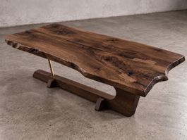 Designer Couchtisch Eiche dunkel – Massivholz 160 × 70 cm