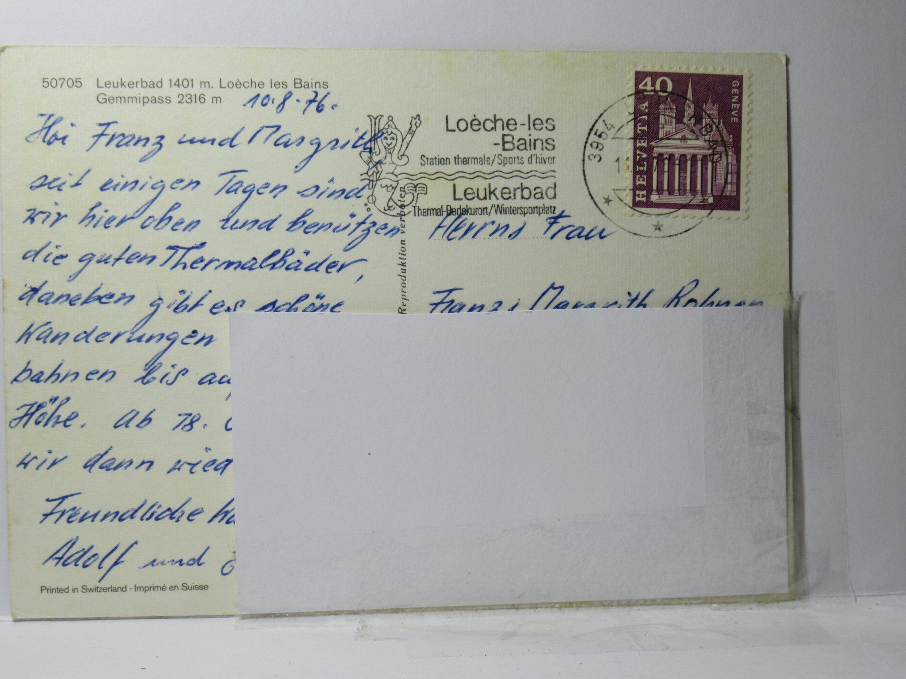 Cartes postales: Leukerbad Gemmipass – D'occasion à Grenchen par frechri 1