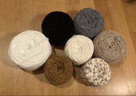 Katia Bambi Chenille Garn, neutrales 7ner farben-Set