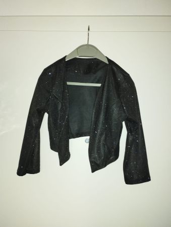 Glitzer Jacke schwarz Grösse M