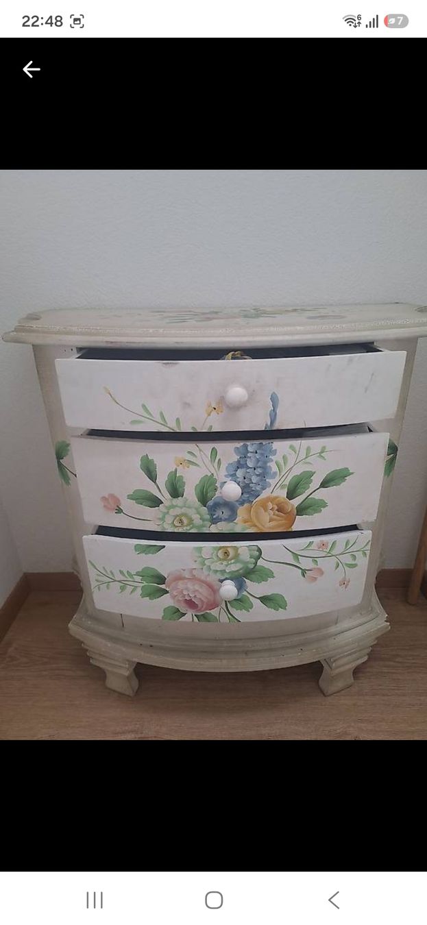 Kommoden: Kommode bemalte Blumenmuster 3 Schubladen  – Gebraucht aus Wynau von Ziegler_Secondhand 1