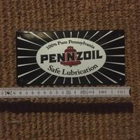 Pennzol 100% Pure Pennsylvania Emailschild massiv