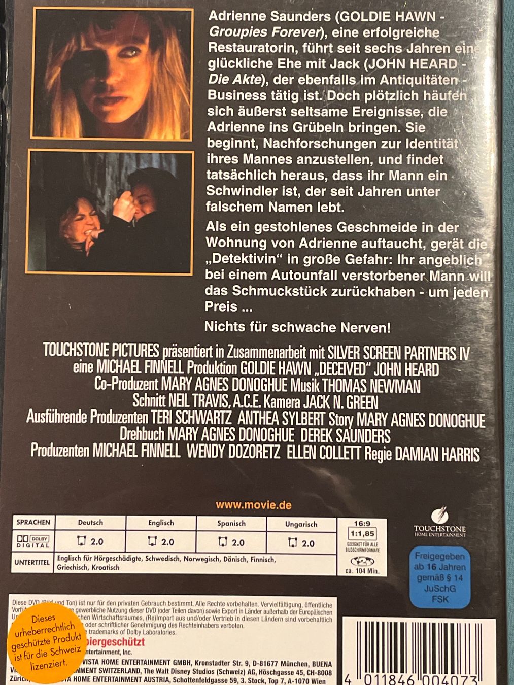 Tutti i DVDs: Getäuscht   (1991)   Selten ! – Usato da Waldenburg venduto da Mimily33 1