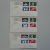 1948, Nr.281-284 auf drei Satzbriefe, verschiedene Stempel!