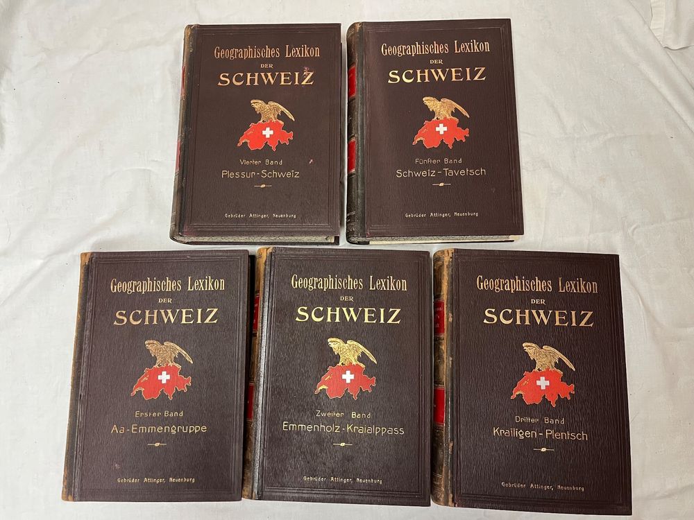 Geografisches Lexikon der Schweiz Bände 15 (1902 bis 1908) Kaufen