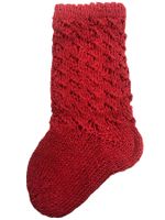 Puppensocken rot, Gr. 06, Fusslänge 8 cm , gestrickt