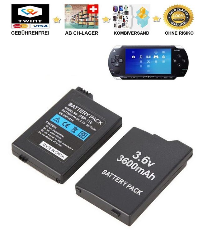 Akku für Sony Playstation PSP 1000 1004 3600 3.6V Batterie Kaufen auf