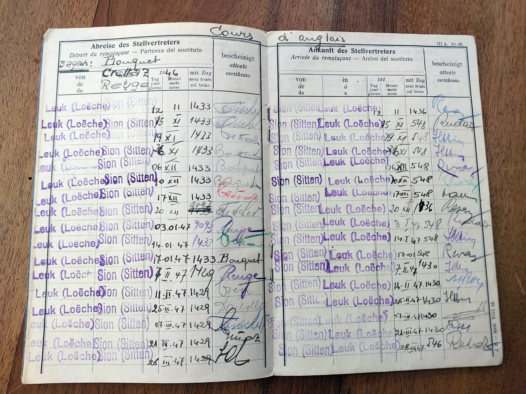 Libri: SBB Kontrolle über den Stellvertretungs-Dienst - 1951 – Usato da Schönenwerd venduto da Steidi 3