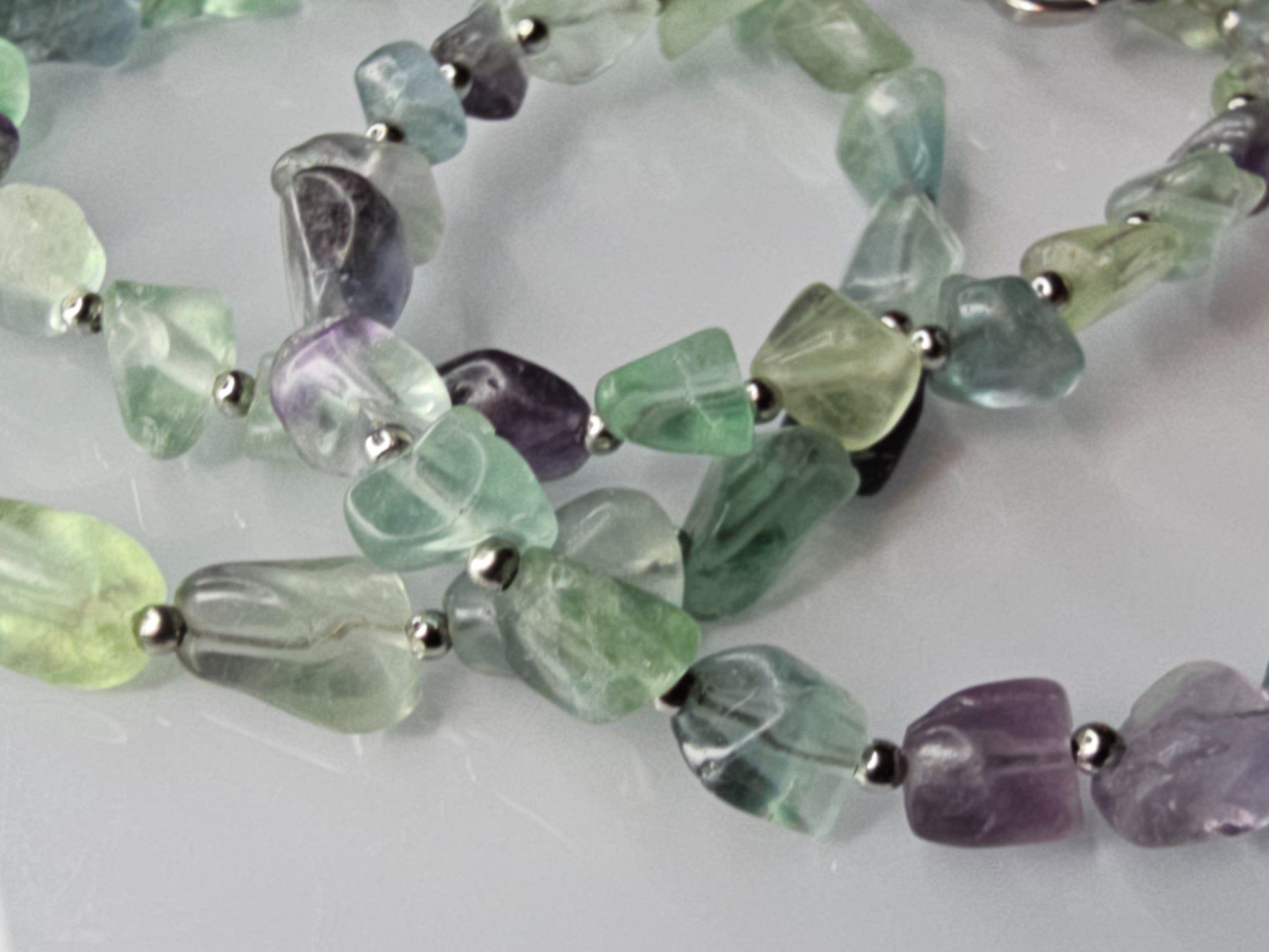 Catenine: Multi Fluorit Kette Edelstein Edelsteinkette – Nuovo (secondo la descrizione) da Riedt b. Erlen venduto da Gottestraene 3