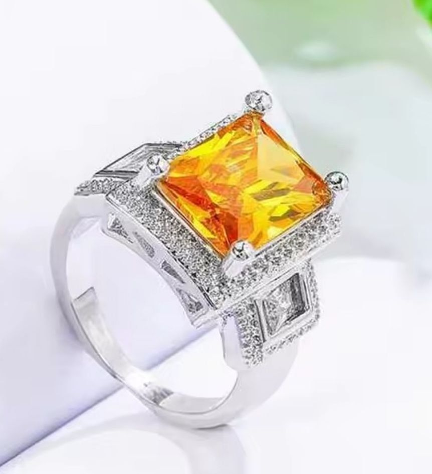 Anelli: Schicker Ring mit Gelb Zirkonia, Gr.10 – Nuovo (secondo la descrizione) da Grenchen venduto da dar_6d52 3