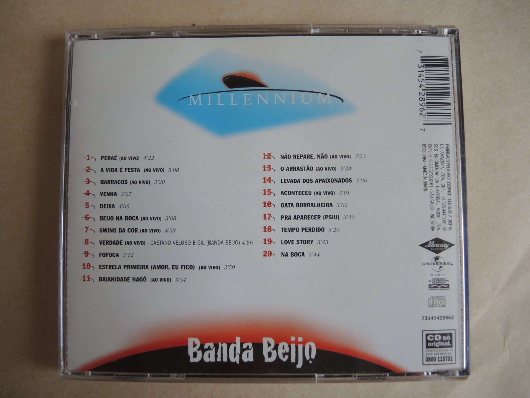 CD: Banda Beijo - Millennium CD  20 Musicas do século XX – Usato da Rorschach venduto da Pop-upBrocki 2