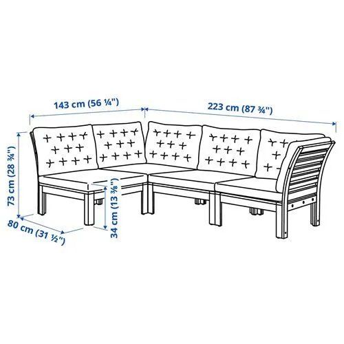 Ikea Poltrone: Wunderschönes IKEA ÄPPLARÖ Lounge-Set für Garten oder Balkon – Usato da Winterthur venduto da vincent360 2