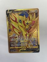 Pokemon Karte Zamazenta V Gold 212/202 neuwertig