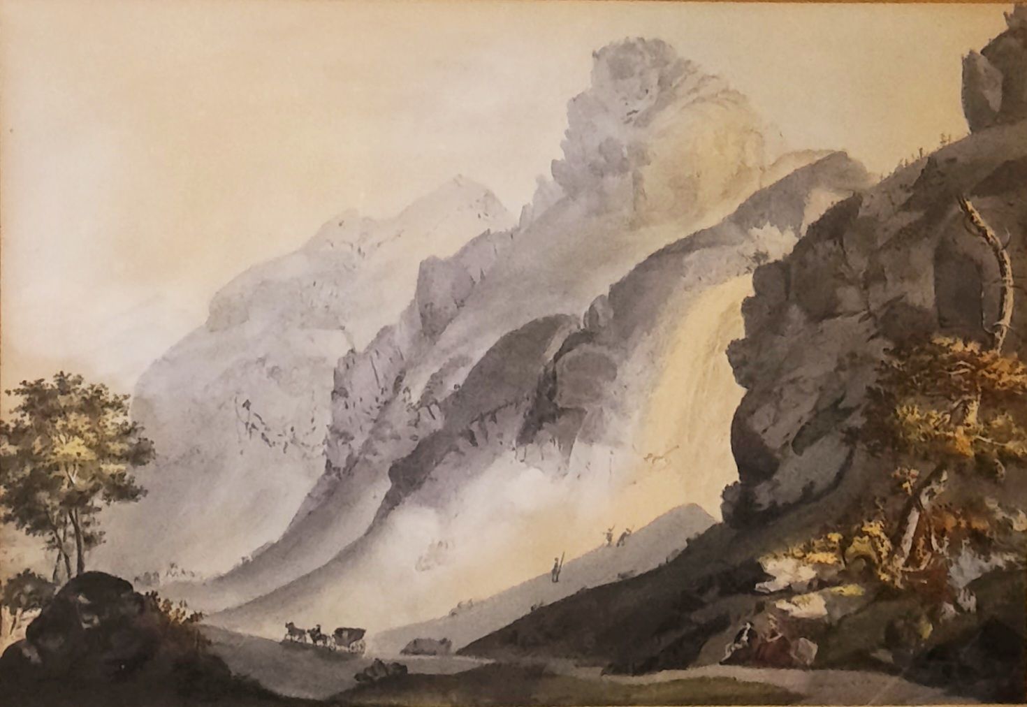 Dipinti: CASPAR WOLF 1735 - 1783 ATTRIBUÉ  – Usato da Genève venduto da Enigme8 1
