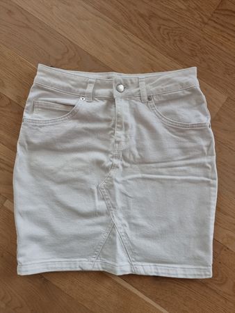 Weisser Jeansrock von Selected Femme, Grösse 34