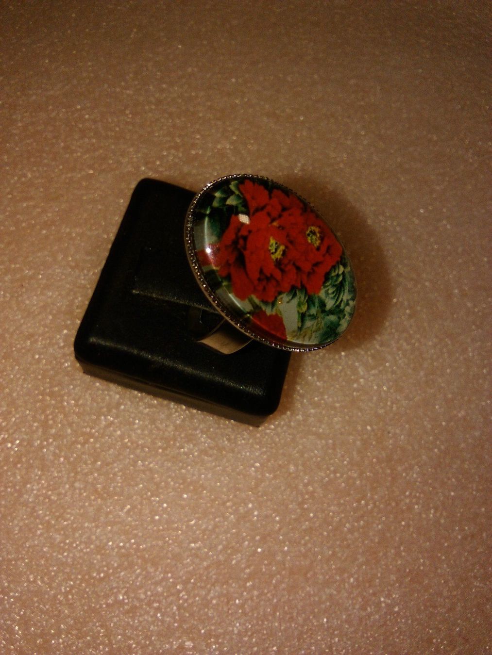 Anelli: RING EDELSTHAL,,,MIT ROT BLUME,,,GLANZIG – Nuovo (secondo la descrizione) da Basel venduto da bijoutrie_4 2