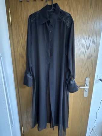 Eleganter Organza Blazer lang, ca. Gr. 40